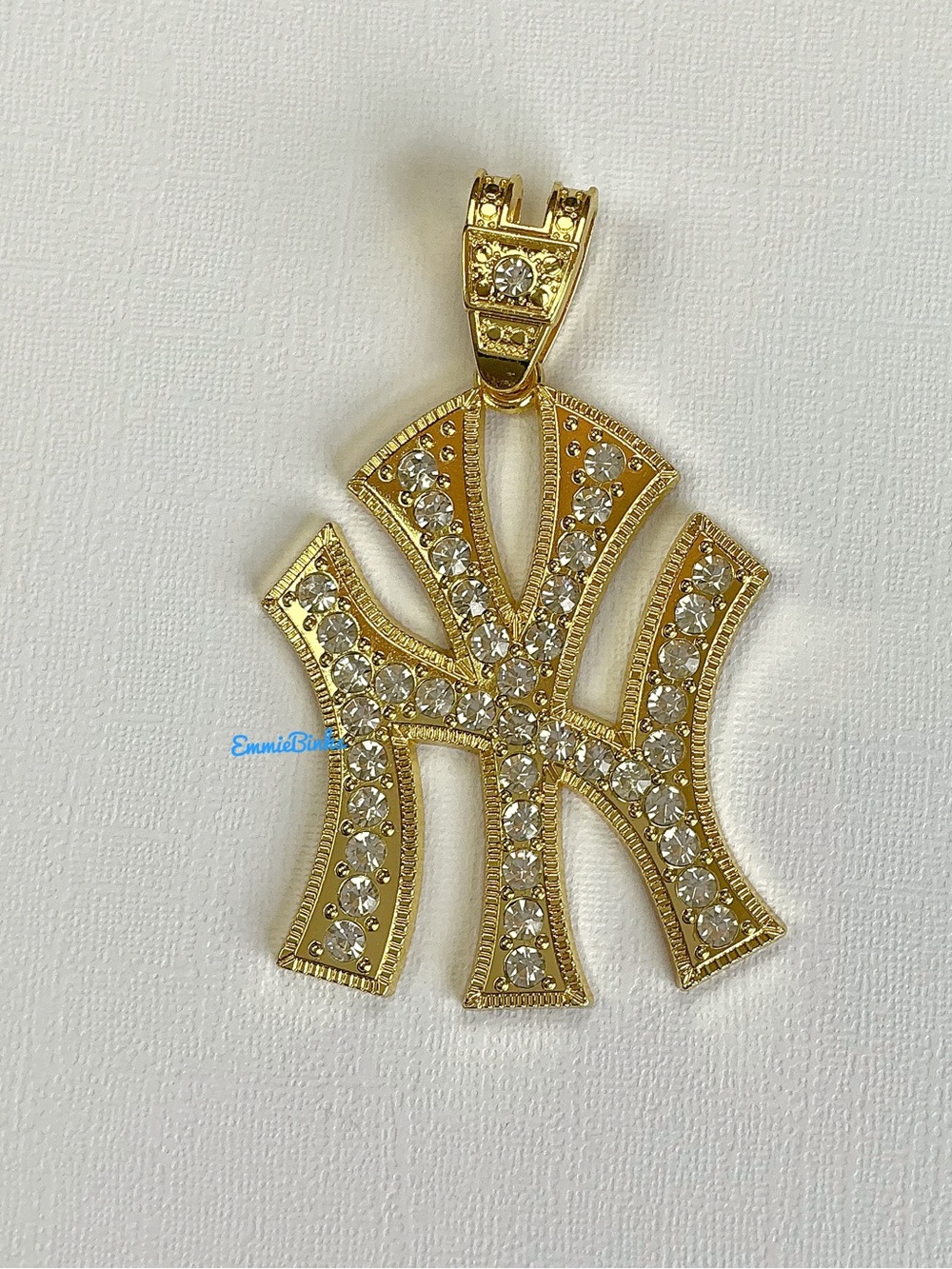 New New York Yankees MLB Fan Iced Out Maximalist Necklace Pendant